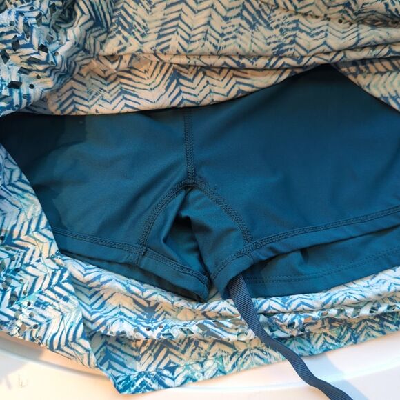 Toad and Co Sunkissed Weekend Skort Womens Small Teal Pockets Drawstring Elastic - Picture 6 of 8